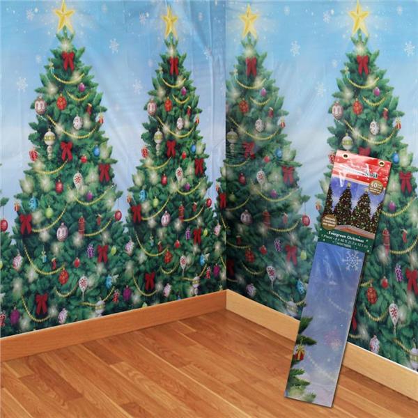 SNOWMEN decorating tree Scene Setter Christmas holiday party 5' wall decor kit 