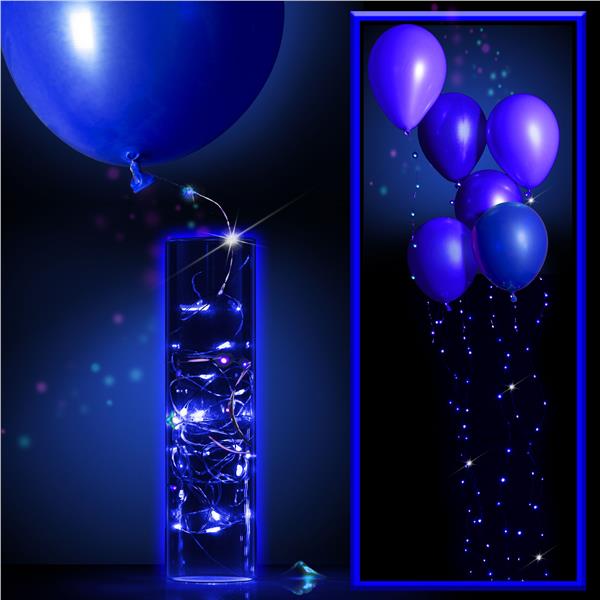 glow in the dark balloons blue