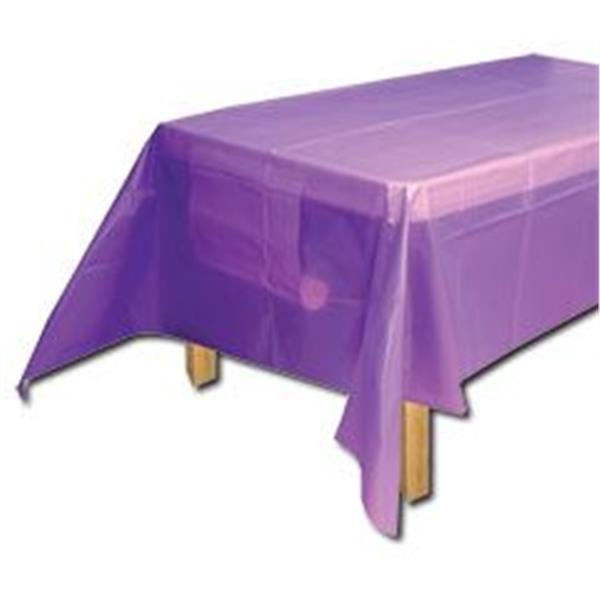 Royal Purple Plastic Table Cover by Windy City Novelties