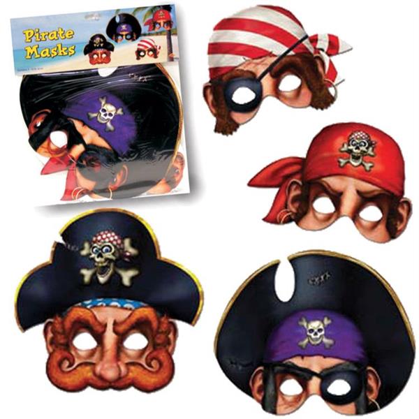 Pirate Masks - Unit Of 4