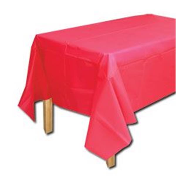 Red Plastic Table Cover by Windy City Novelties