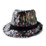 LED Rainbow Color-Changing Sequin Fedora