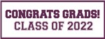Purple 2022 Graduation Banner Decoration