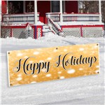 Happy Holidays Gold Banner Decoration