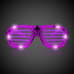 Purple Light-Up Glow LED Slotted Glasses