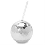 18 PC Bulk Disco Ball-shaped Cups with Straws