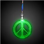 LED Peace Sign Necklaces-12 Pack