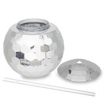 18 PC Bulk Disco Ball-shaped Cups with Straws