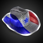 Dallas Cowboy Hat with White LED Brim Red White and Blue Sequin - Playoff  Ready