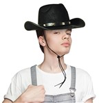 Black Felt Studded Cowboy Hat