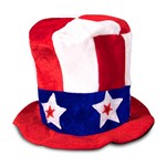 Alaiyaky 4th of july Hat Uncle Sam Hats 2 Pack Sequin Hats Decorations Kit  for Party Costume Patriotic Party Supplies Festival Accessory