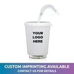 LED 12 oz Cup with Lid & Straw