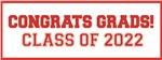 Red 2022 Graduation Banner Decoration