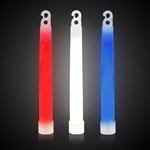 Patriotic 2 Inch Mini Glow Sticks - Red, White, Blue
