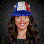LED Patriotic Sequin Fedora Hat