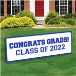 Blue 2022 Graduation Banner Decoration