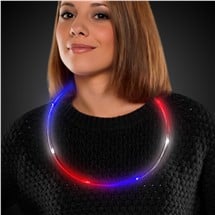 LED Patriotic Light Chaser Necklace