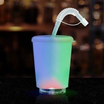 LED 12 oz. Cup with Lid & Straw