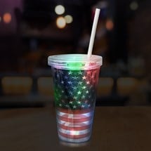 LED Patriotic Double Wall 16 oz. Cup