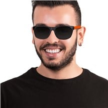 Neon Orange Retro Sunglasses
