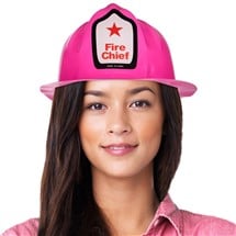 Pink Plastic Fire Helmets