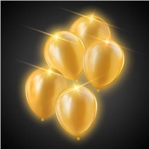 Gold LED Balloons