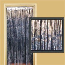 Silver Metallic Fringed Door Curtain