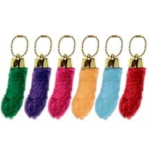 Faux Rabbit's Foot Keychains