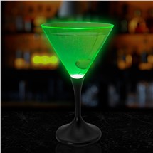 LED Neon Green 7 oz. Martini Glass