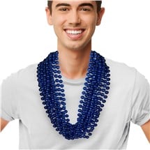 Blue 33" 12mm Bead Necklaces