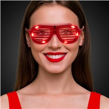 LED Red Slotted Glasses