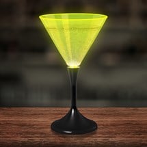 LED Neon Yellow 7 oz. Martini Glass