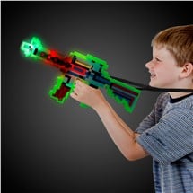 LED Green Pixel Machine Gun with Sound