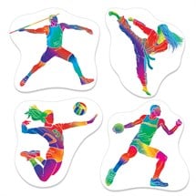 Summer Sports Athletes Cutouts