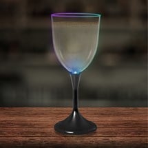 LED 10 oz. Wine Glass Black Stem