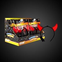 LED Devil Horns Headbands Retail Counter Display