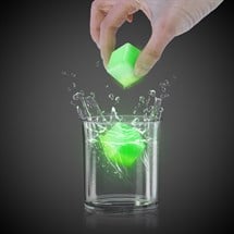 Green Glow Ice Cubes