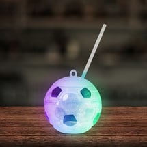 LED Soccer Ball Cup with Straw