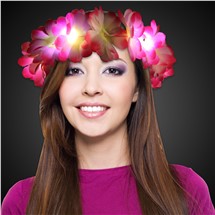 LED Pink Flowers Halo Headband