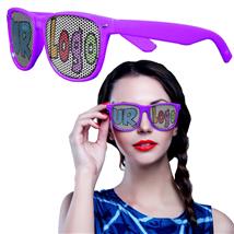 Purple Novelty Custom Sunglasses - 12 Pack