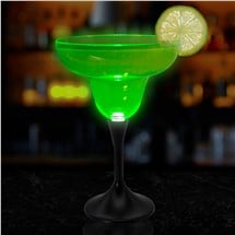 Neon Green LED 10 oz. Margarita Glass