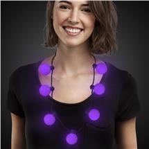 LED Purple Ball Necklace