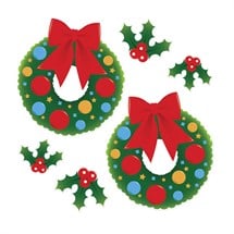 Holly & Wreath Christmas Cutouts