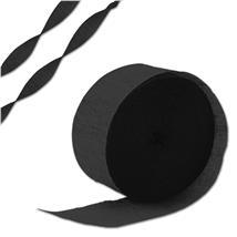 Black Crepe Paper Streamer