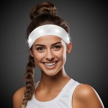 LED White Fabric Headband