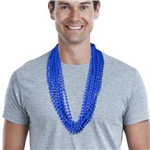 Blue 33" 7mm Bead Necklaces