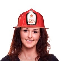Red Plastic Fire Helmets