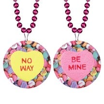 Candy Hearts Medallion Bead Necklaces