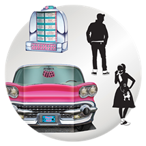 '50s Rock and Roll Theme Party Supplies Image