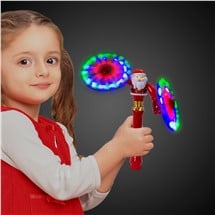 LED Santa Swivel Arms Spinner Wand